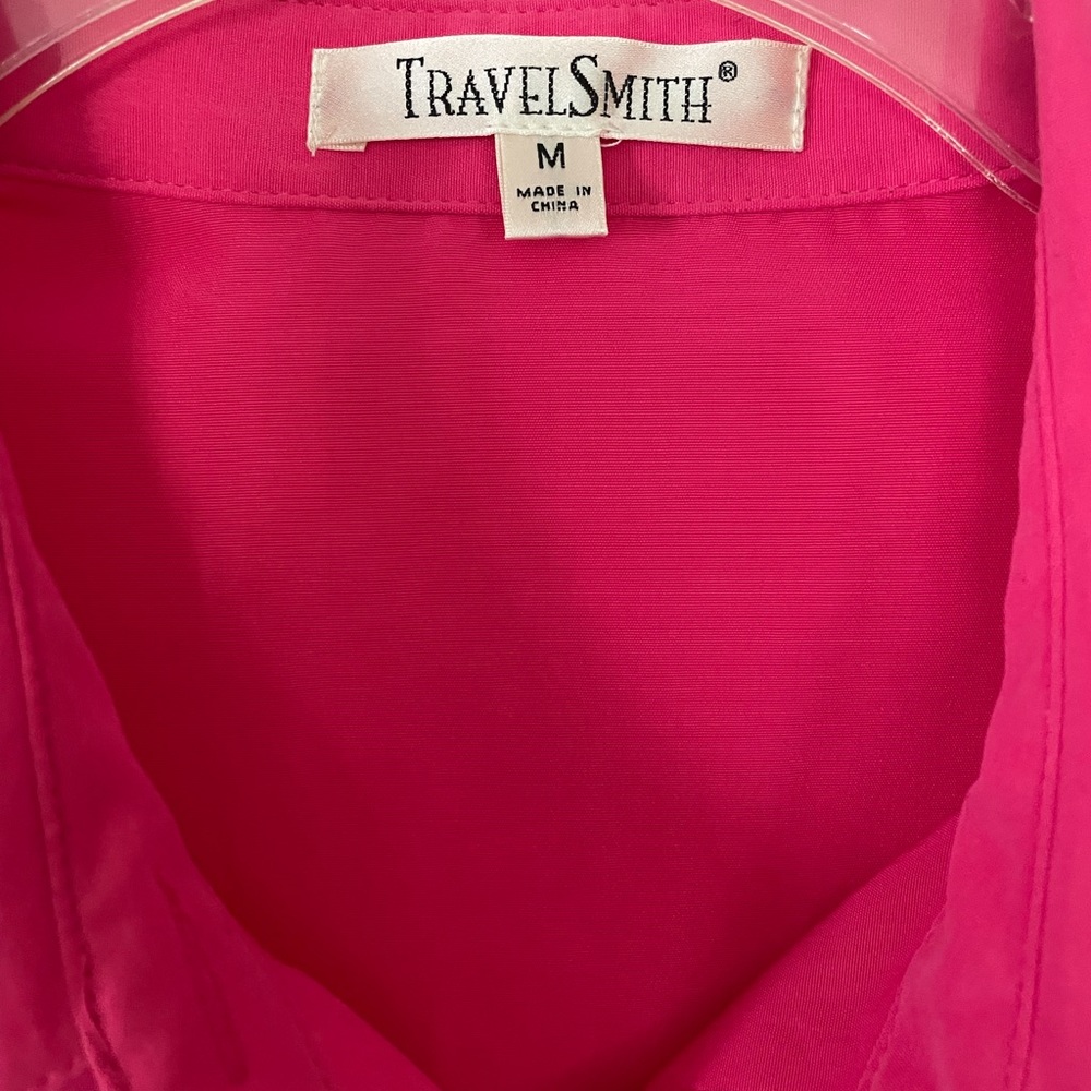 Travelsmith‎ Pink Button down Blouse - Picture 7 of 11